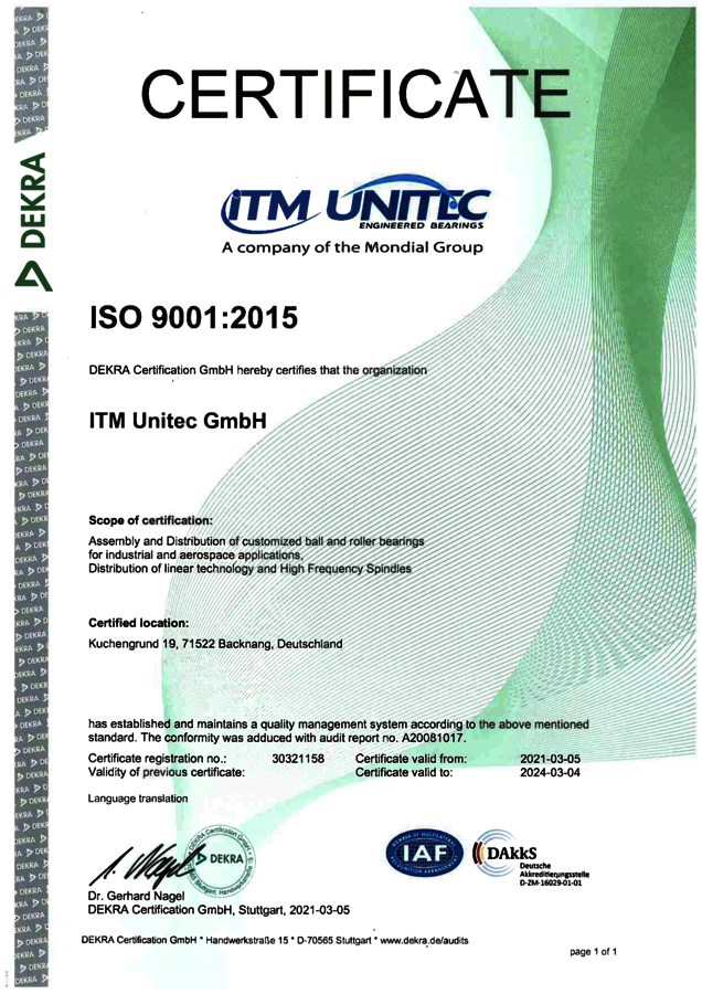 ISO 9001 Certificate